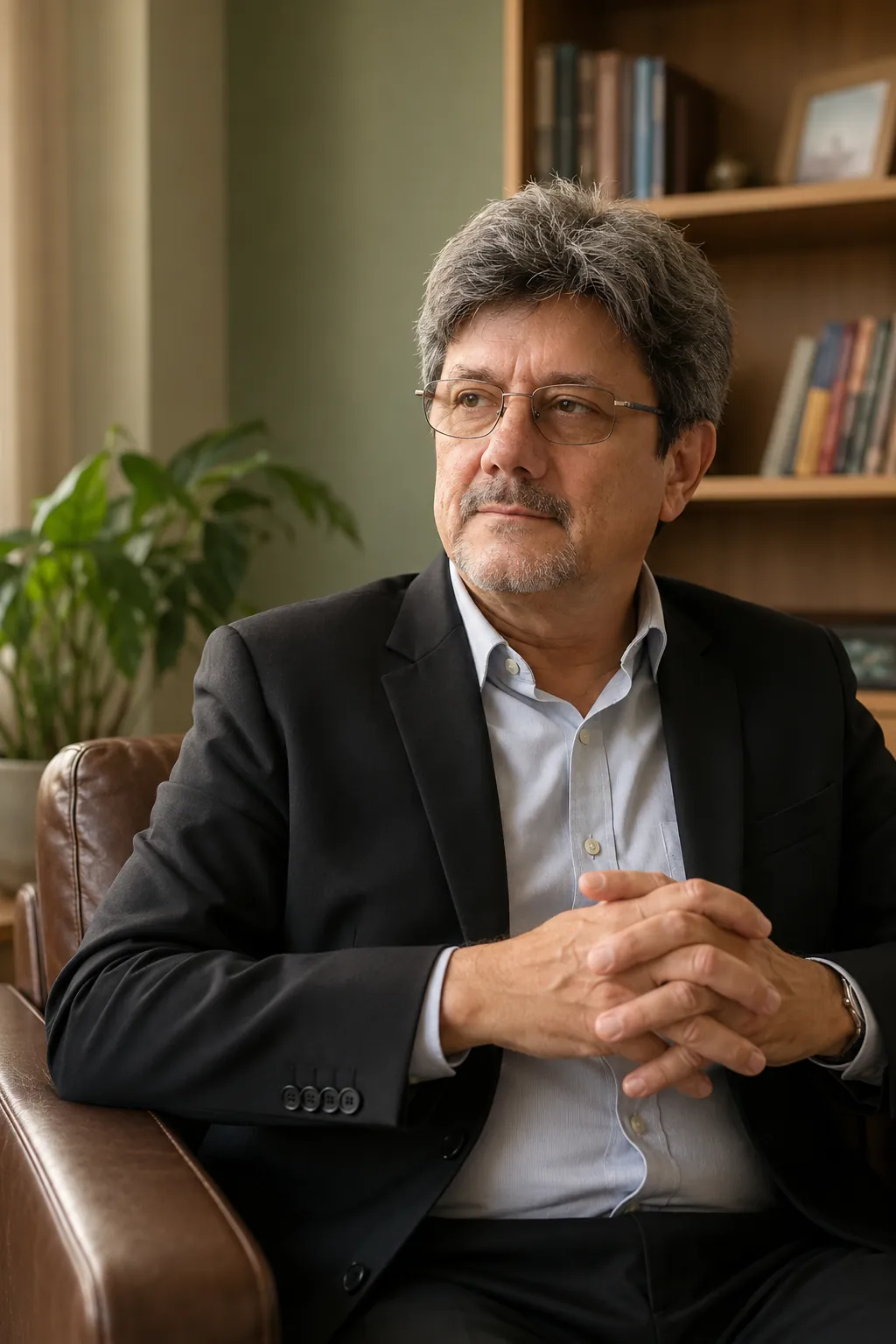 Dr. Issac Penafort em seu consultório, em Manaus
